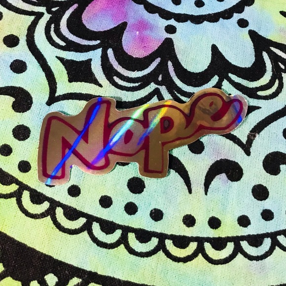 NOPE Metallic Prismatic Reflective Single Decor Sticker - Picture 2 of 6